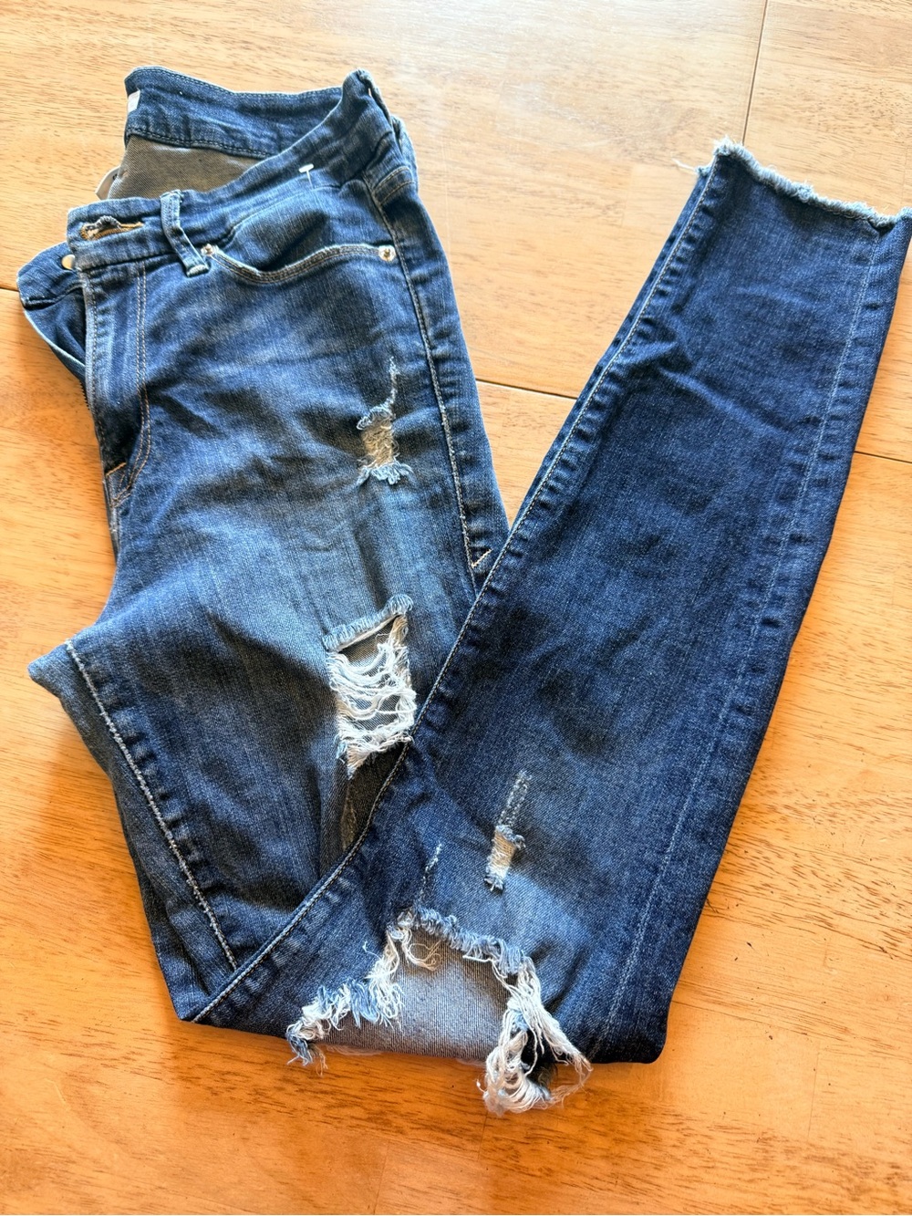 Good American Good Legs Distressed Skinny Leg Jeans